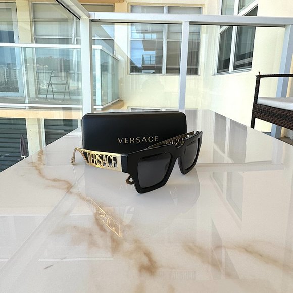 Versace Accessories - Versace VE4431 GB1/87 Dark Grey Brand New Sunglasses Women